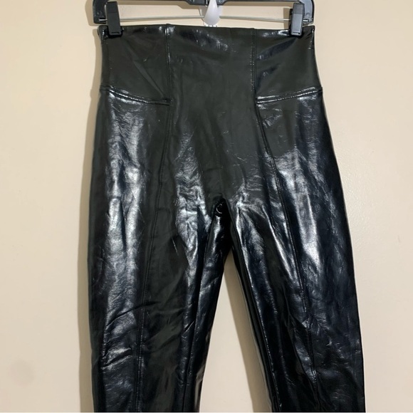 Spanx Faux Patent Leather Leggings Black size S - Picture 14 of 15
